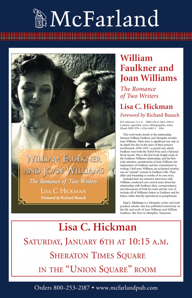 Hickman William Faulkner and Joan Williams POSTER